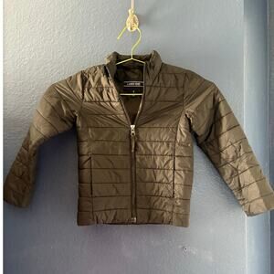 Lands’ End Kids Puffer Jacket Black Sz Small / 4 Warm Winter Coat Pockets